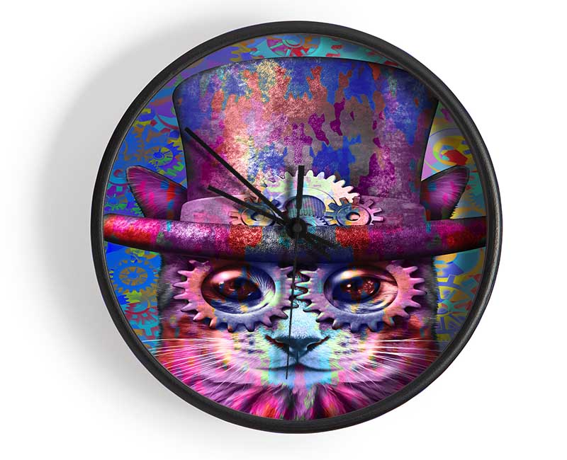 The Top Hat Cat Clock - Wallart-Direct UK