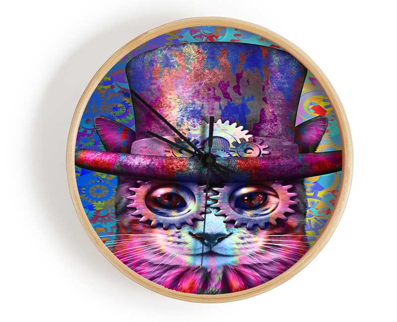 The Top Hat Cat Clock - Wallart-Direct UK