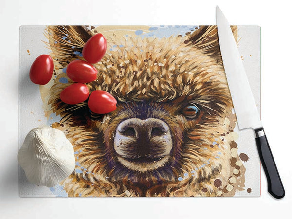 Alpaca Stare Glass Chopping Board