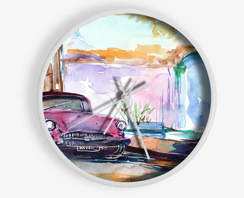 Classic Motoring Clock - Wallart-Direct UK