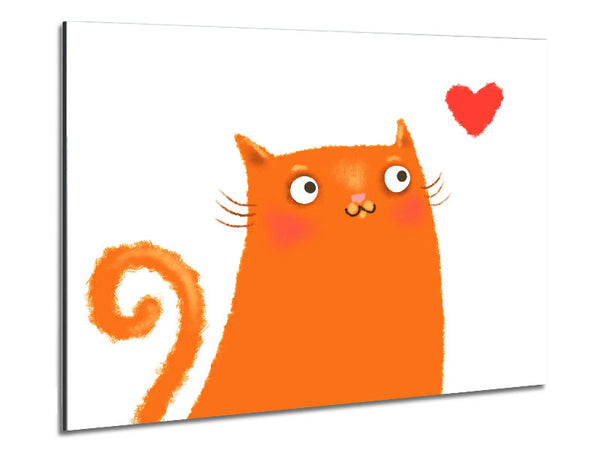 The Love Heart Orange Cat