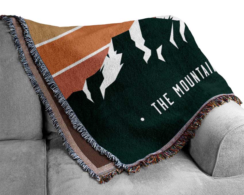 The Mountains Call Woven Blanket