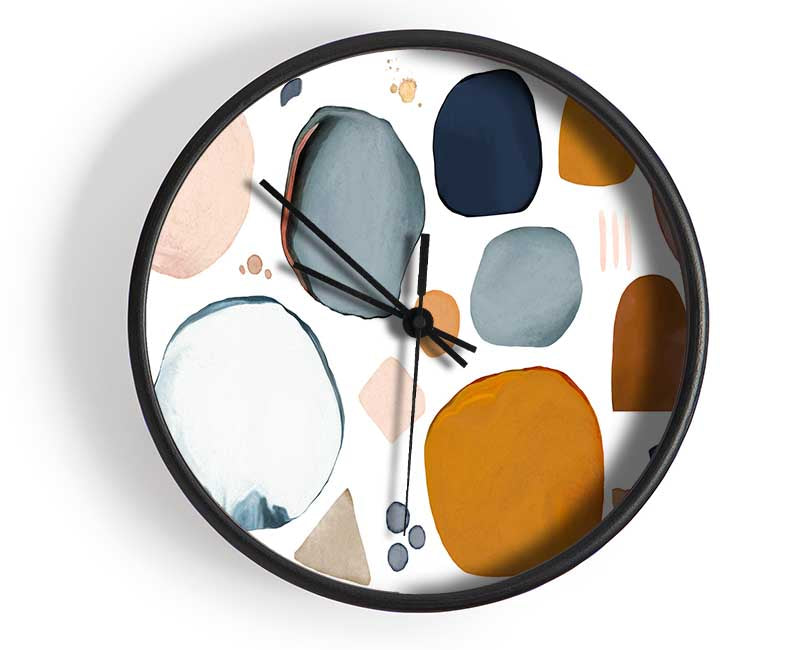 The Abstract Shape Collage Clock - Wallart-Direct UK