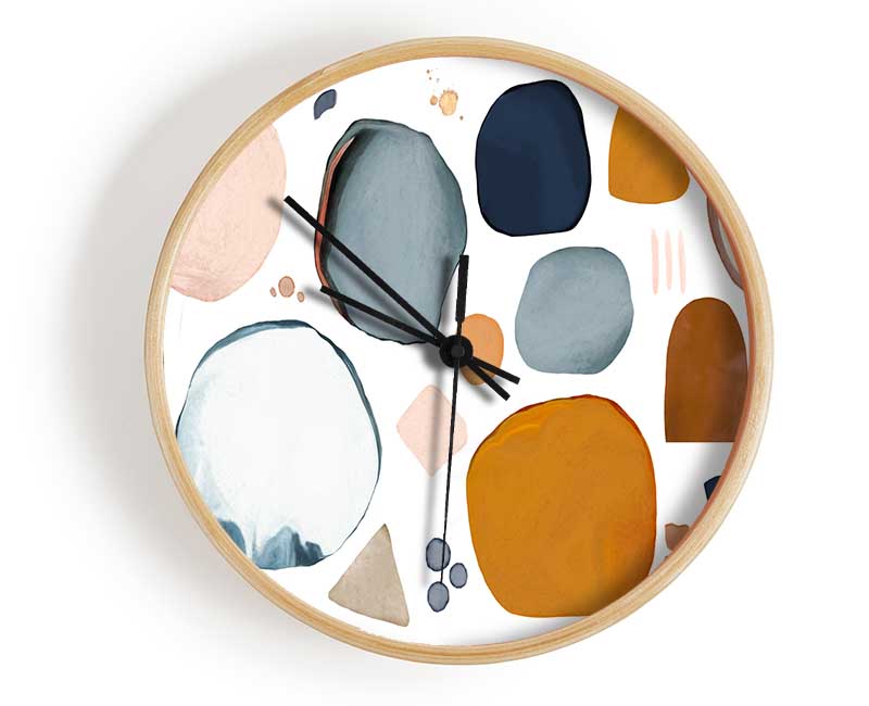 The Abstract Shape Collage Clock - Wallart-Direct UK