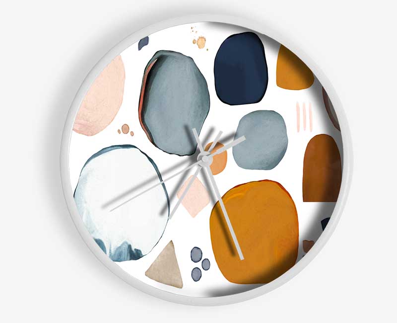 The Abstract Shape Collage Clock - Wallart-Direct UK