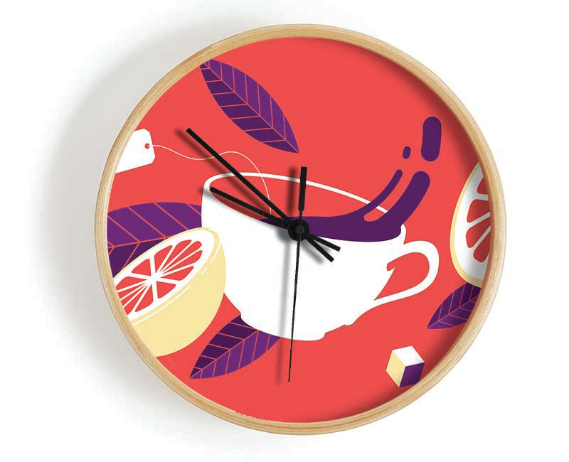 Citrus Tea Clock - Wallart-Direct UK