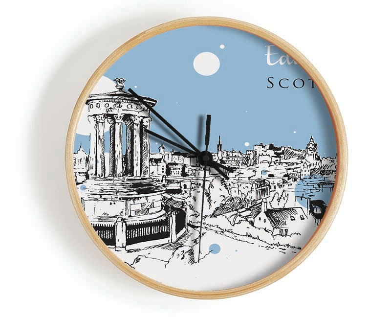 Scotland In Ink Clock - Wallart-Direct UK