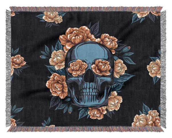 The Skull Flowers Tribute Woven Blanket