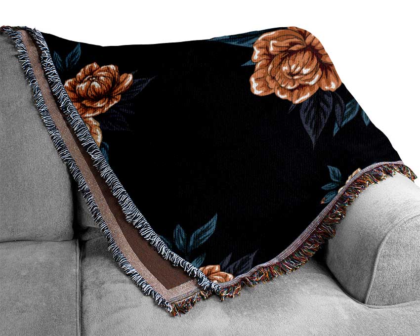 The Skull Flowers Tribute Woven Blanket