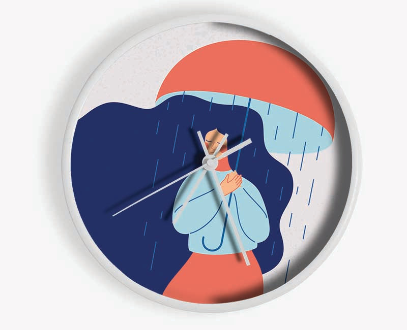 Raining On The Woman Clock - Wallart-Direct UK