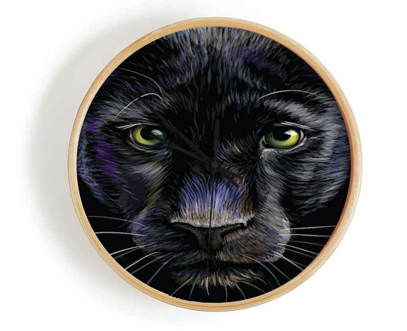 The Black Panther Face Clock - Wallart-Direct UK