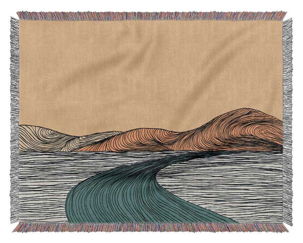 The Abstract Road Woven Blanket