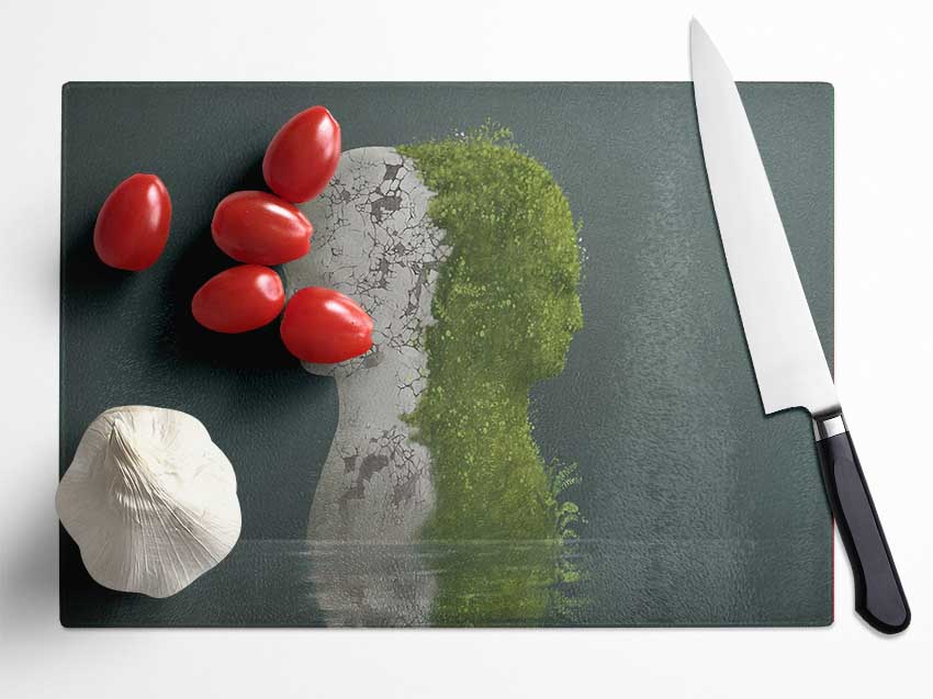 Stone And Plant Human Glass Chopping Board