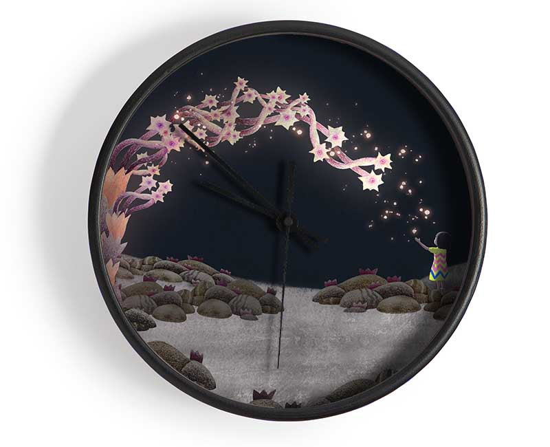 The Flowers Are Alive Clock - Wallart-Direct UK