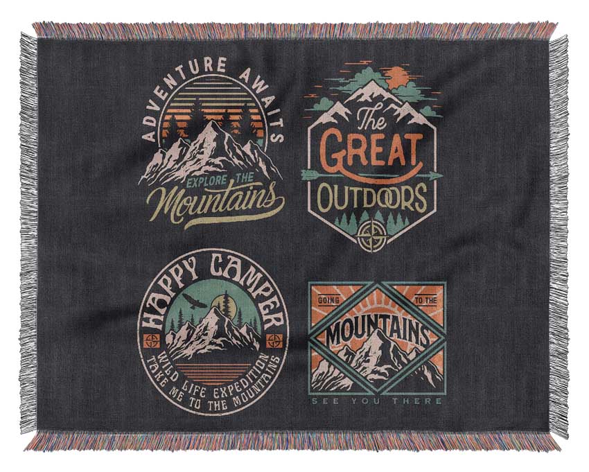 The Camping Crests Woven Blanket