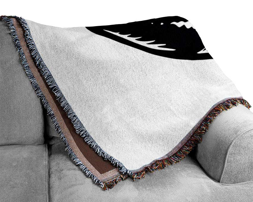 Black Lips Pill Woven Blanket