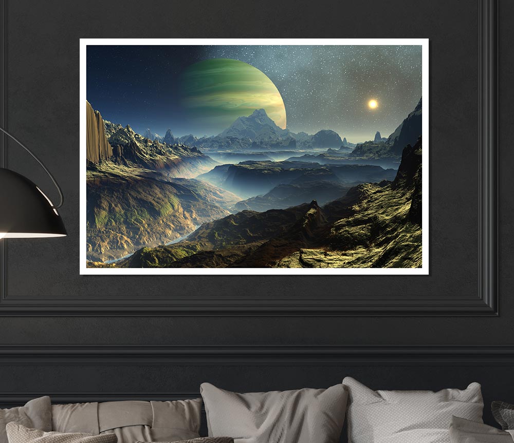 The Planet Rises Print Poster Wall Art