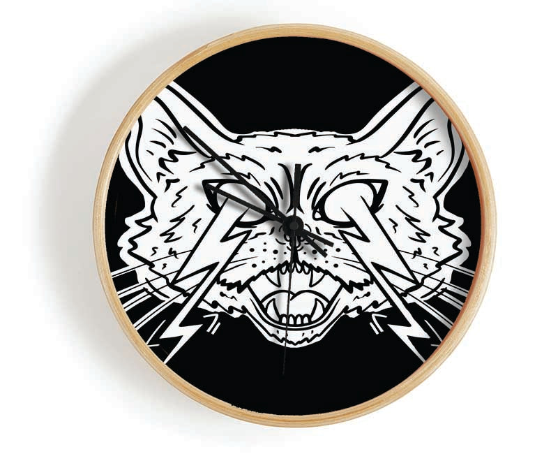 Thunderbolt Cat Eyes Clock - Wallart-Direct UK