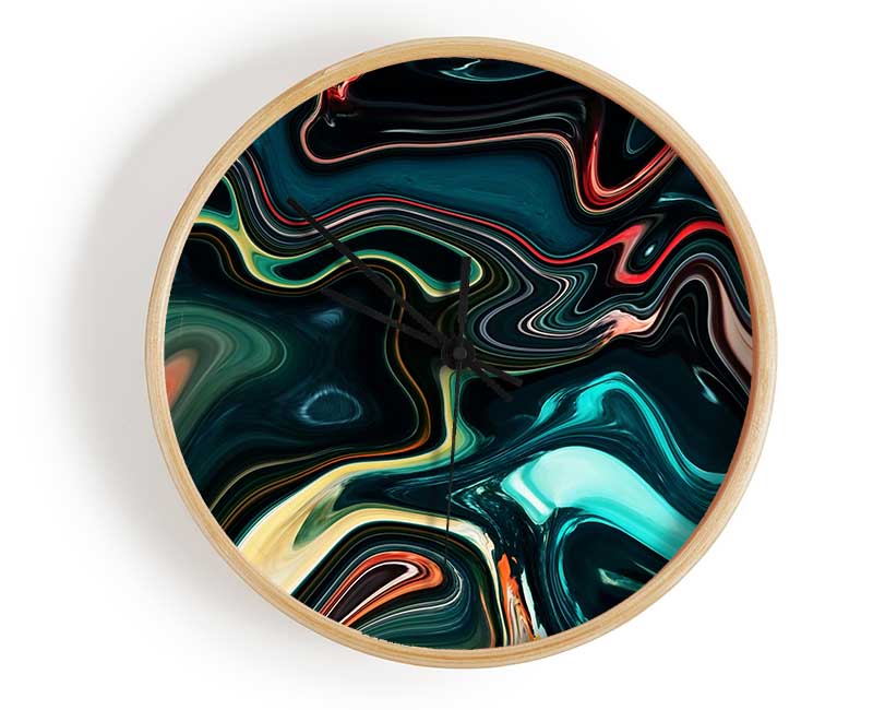 Liquid Metal Vivid Melt Clock - Wallart-Direct UK