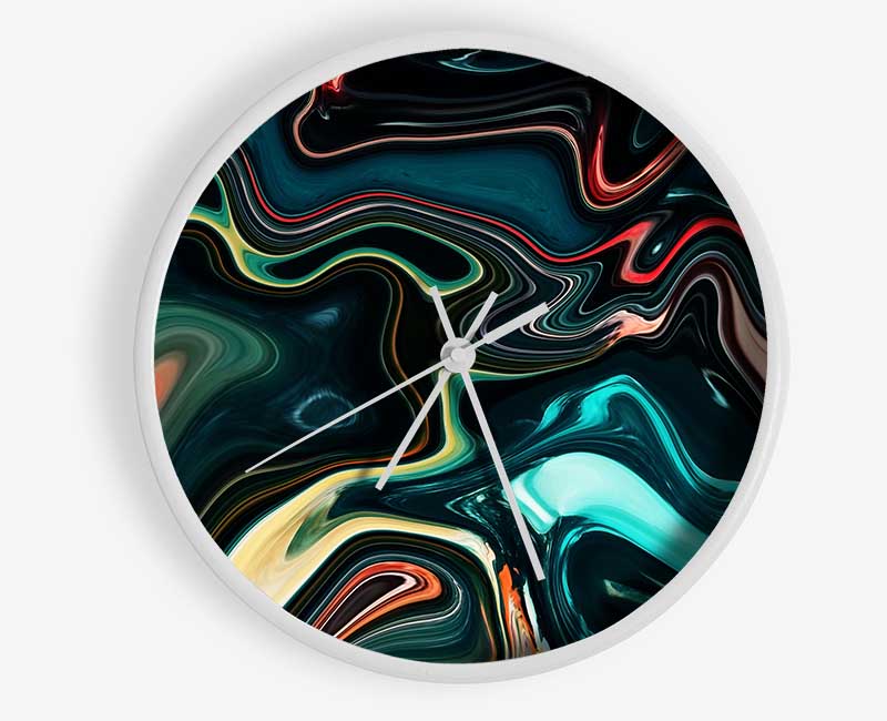 Liquid Metal Vivid Melt Clock - Wallart-Direct UK