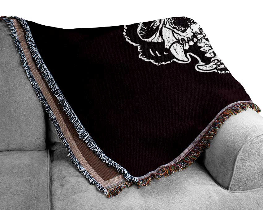 The Inverted Cross Cat Woven Blanket