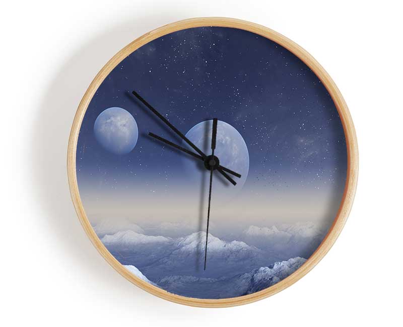 The Two Moons Meet Clock - Wallart-Direct UK