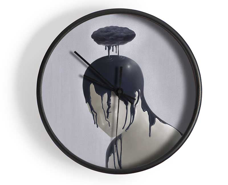 Clouds Of Ink 2 Clock - Wallart-Direct UK