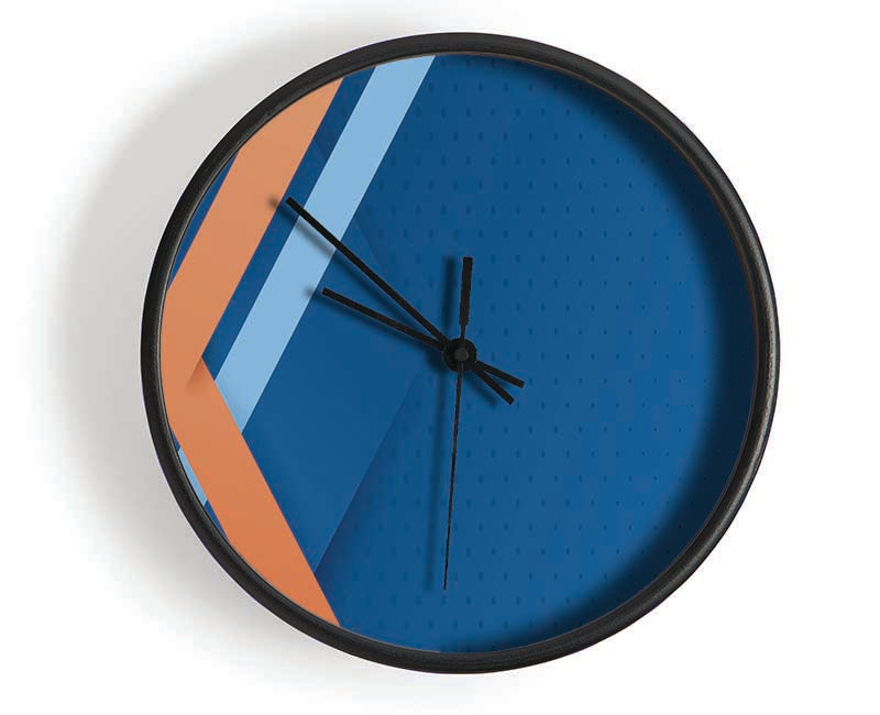 Modern Orange Direction Clock - Wallart-Direct UK