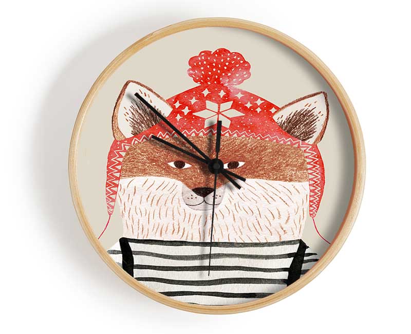 The Fox In A Hat Clock - Wallart-Direct UK