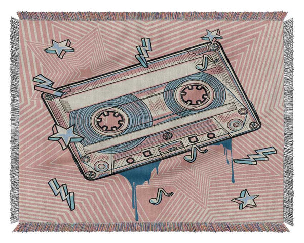 Cassette Tape Jungle Woven Blanket