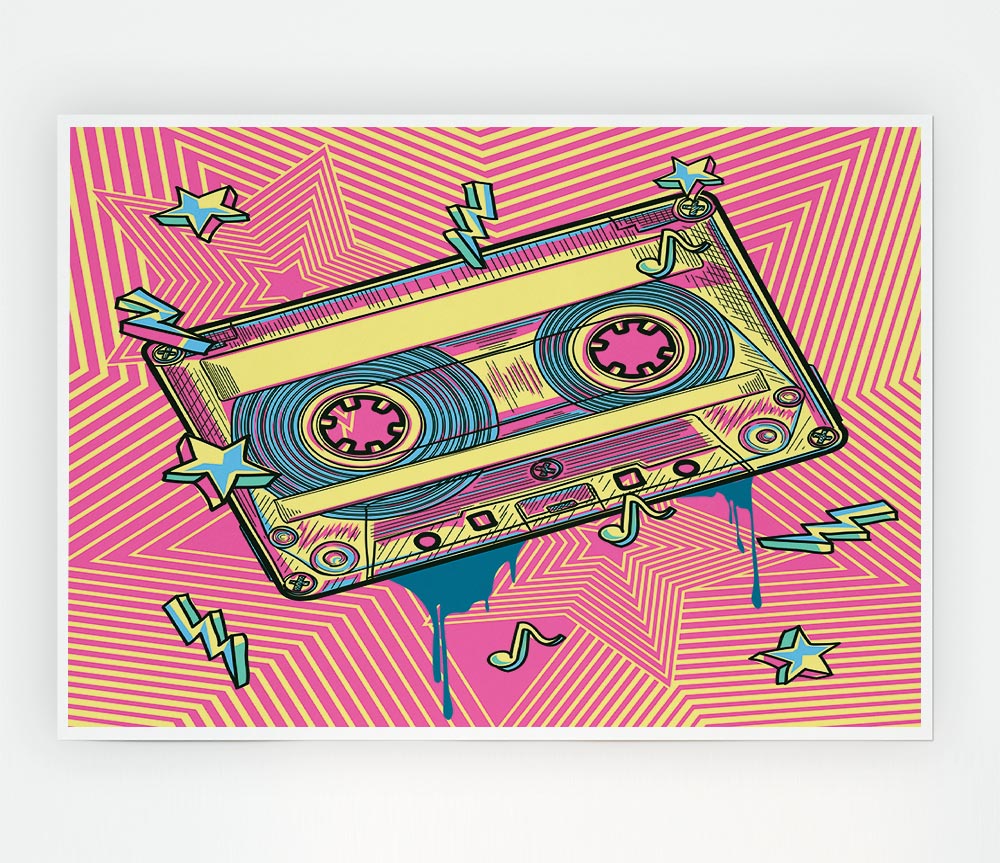 Cassette Tape Jungle Print Poster Wall Art