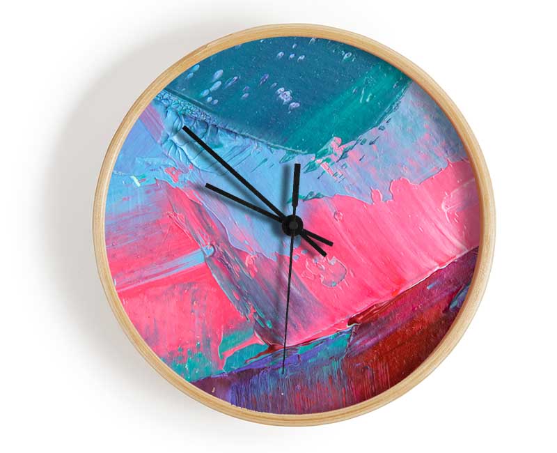 Paint Dab Washed Clock - Wallart-Direct UK