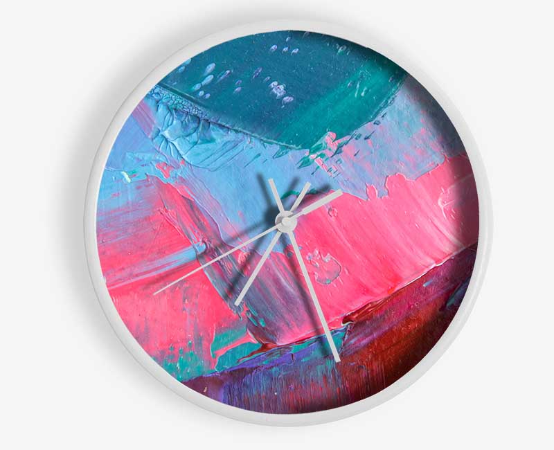 Paint Dab Washed Clock - Wallart-Direct UK