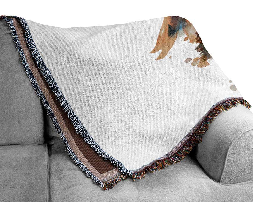 The Fox Woodland Woven Blanket