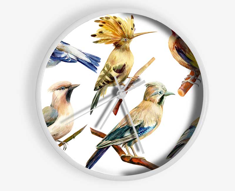 Birds Of Beauty 2 Clock - Wallart-Direct UK