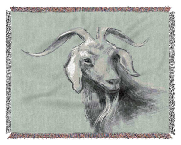 The Sketch Goat Woven Blanket