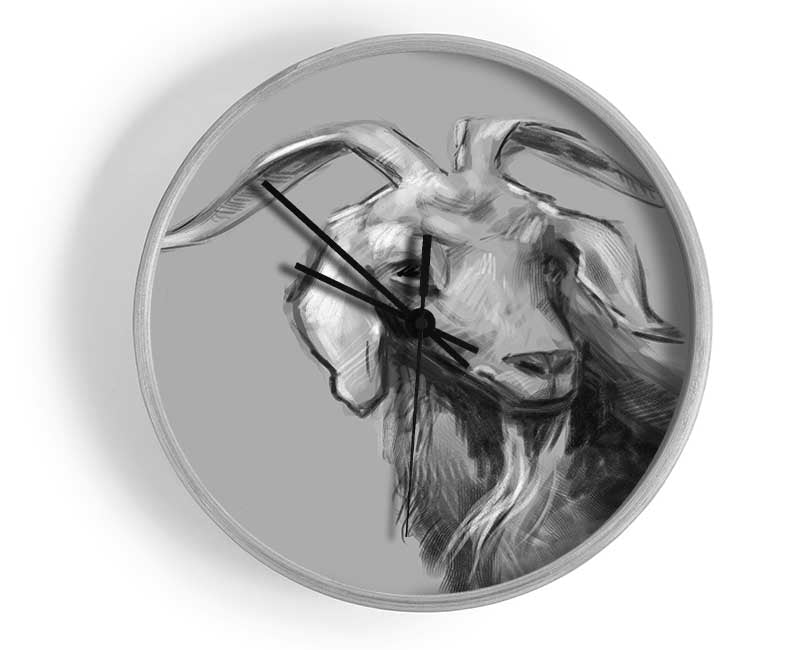 The Sketch Goat Clock - Wallart-Direct UK