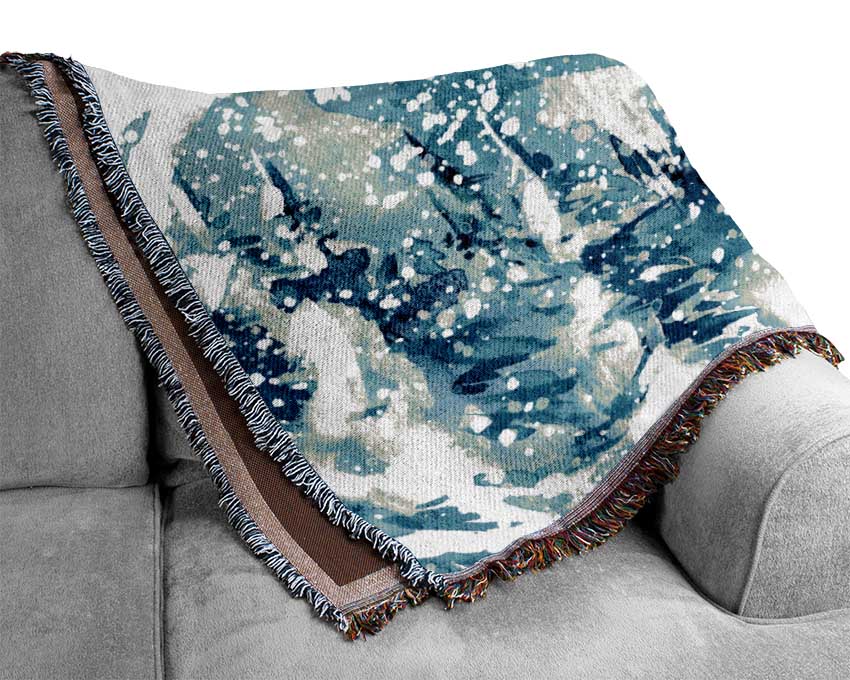 Snowy Mountains Bliss Woven Blanket