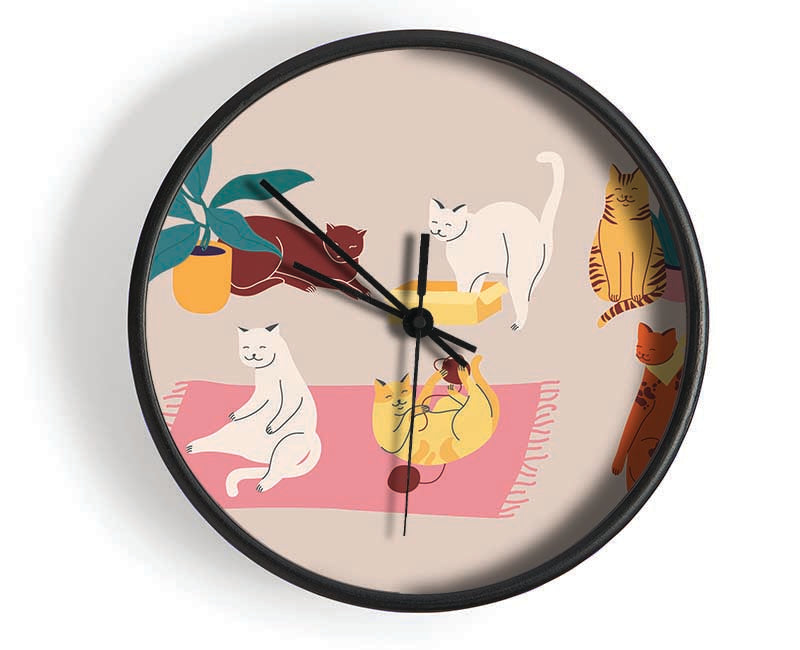 Peaceful Cat Home Clock - Wallart-Direct UK