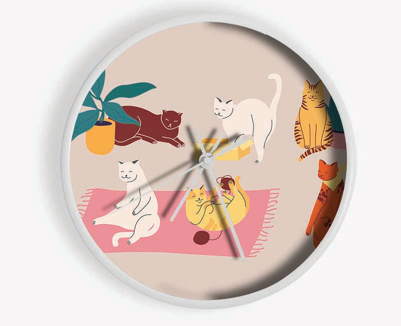 Peaceful Cat Home Clock - Wallart-Direct UK