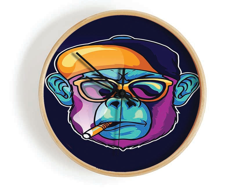 Gorilla Smoking Hat Clock - Wallart-Direct UK