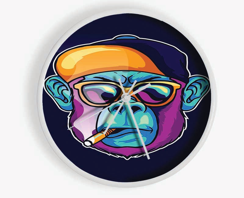 Gorilla Smoking Hat Clock - Wallart-Direct UK