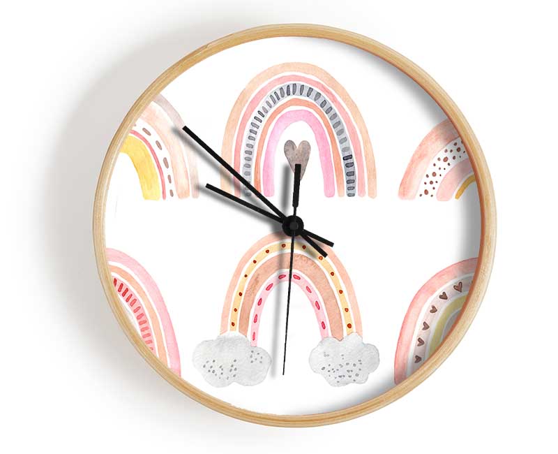 Contemporary Rainbows Clock - Wallart-Direct UK