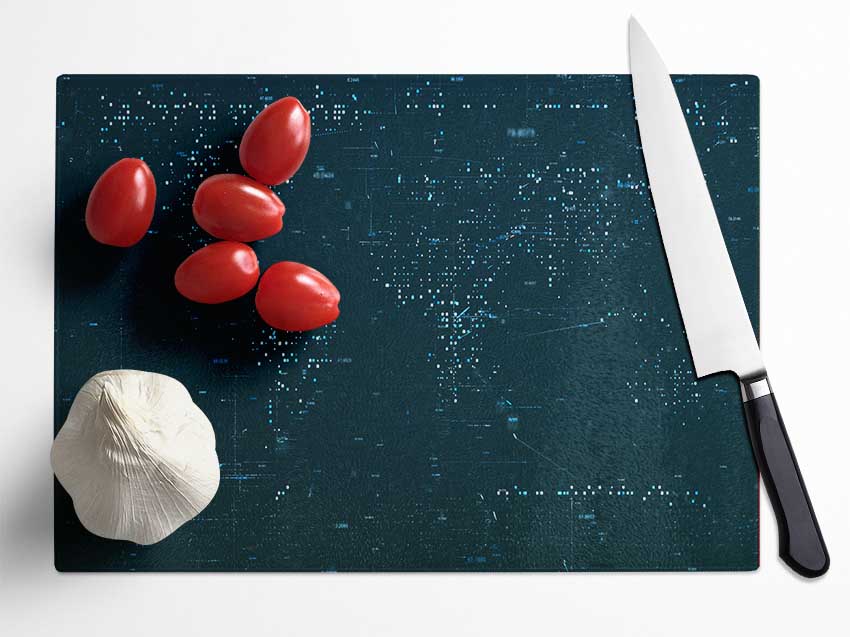 From The Data Source Glass Chopping Board