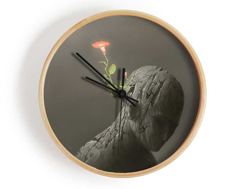 The Flower From The Concrete Man Clock - Wallart-Direct UK