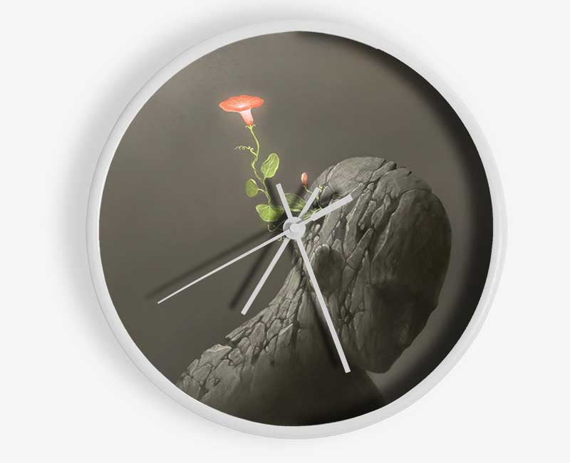 The Flower From The Concrete Man Clock - Wallart-Direct UK