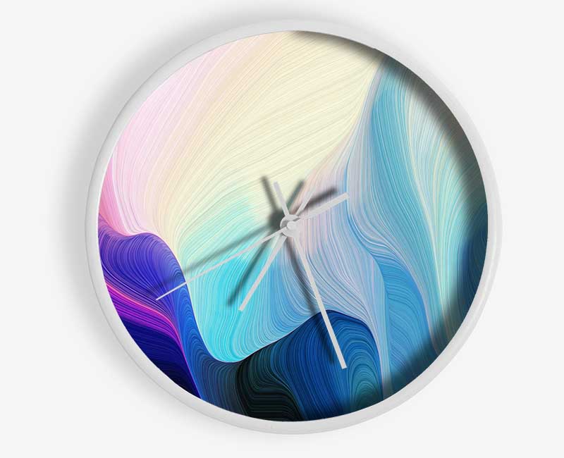 Dropping Colour And Waves Clock - Wallart-Direct UK