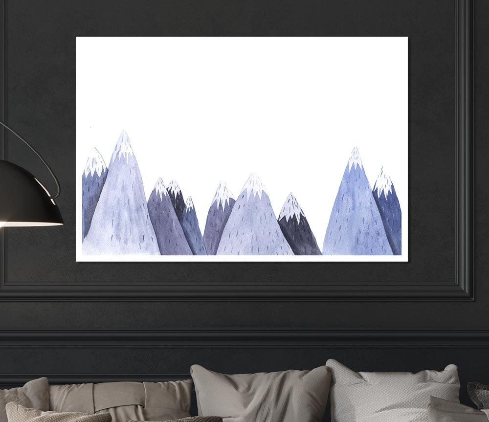 The Mountain Top Triangles Print Poster Wall Art