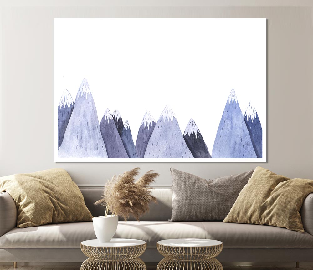 The Mountain Top Triangles Print Poster Wall Art