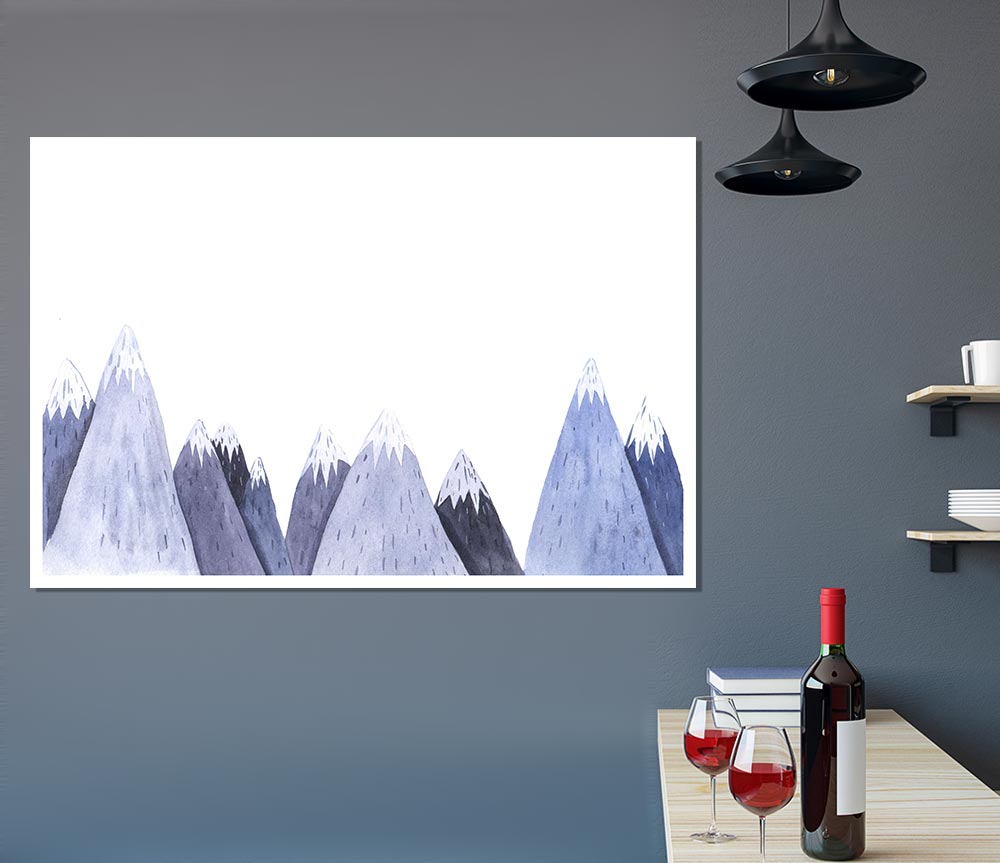 The Mountain Top Triangles Print Poster Wall Art